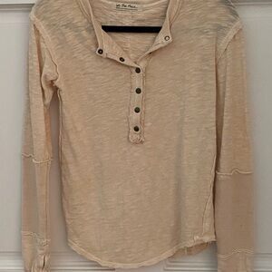 We The Free Cream Long Sleeve Top